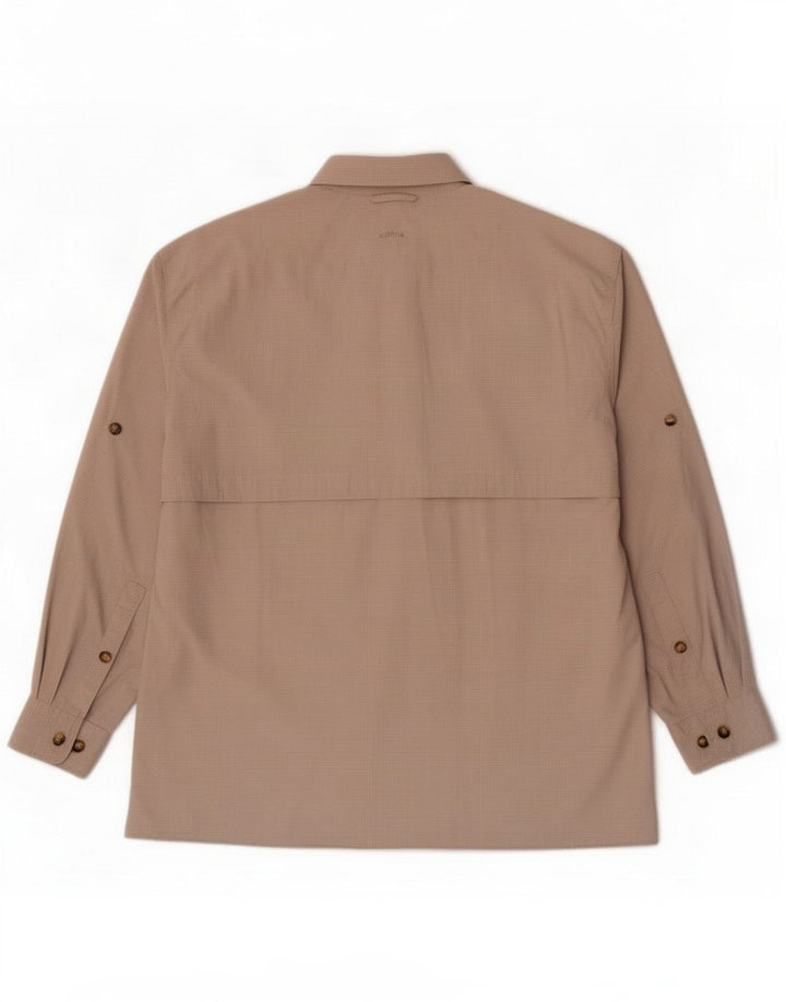 Orvis Rejseskjorte til mænd Large Beige Gingham Polyester
