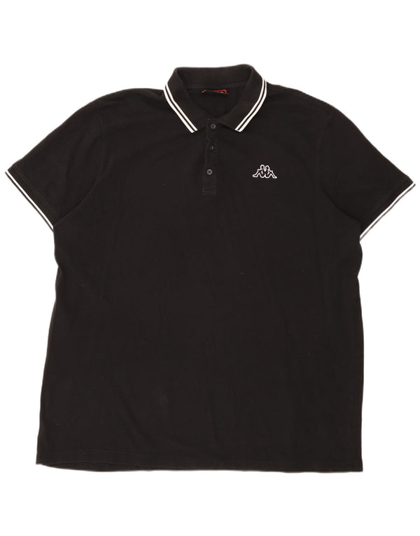 Kappa herre poloshirt 3XL sort bomuld