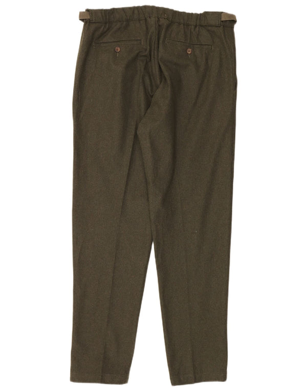 Myter Herre Slim Casual Bukser IT 52 XL W36 L32 Grøn Uld