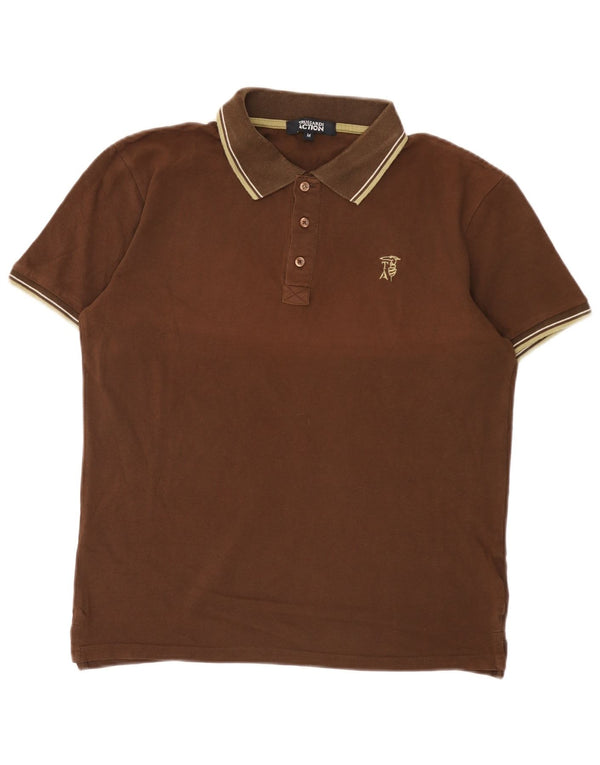 Trussardi herre poloshirt mellem brun stribet