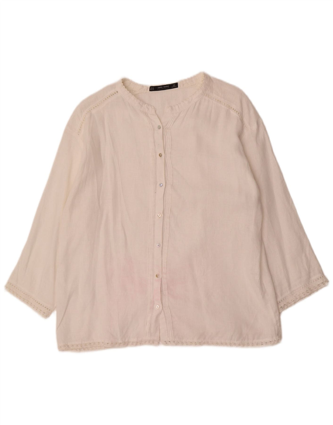 Zara skjortebluse til kvinder UK 18 XL Hvid