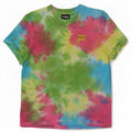 Fila Dame T-Shirt Top UK 12 Medium Multicolored Tie Dye