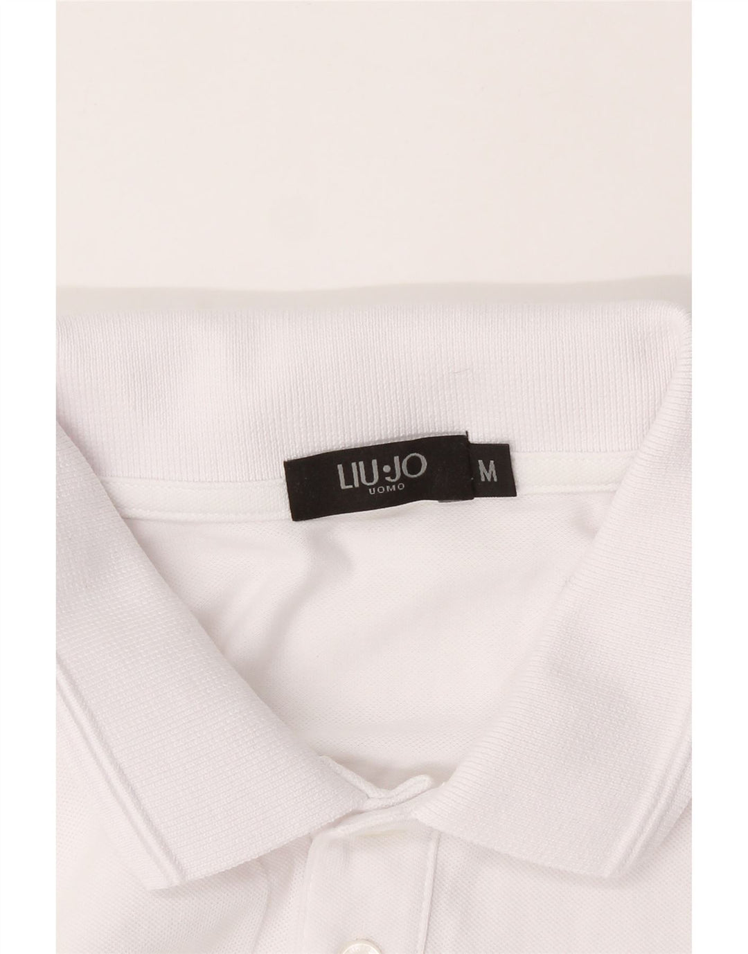 LIU JO Mens Polo Shirt Medium White Vintage Liu Jo and Second-Hand Liu Jo from Messina Hembry 