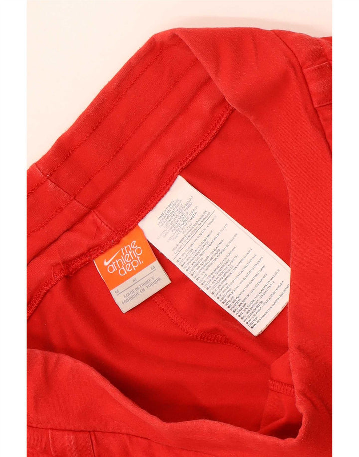 Nike Dame Bermuda Sport Shorts UK 12 Medium Rød Bomuld