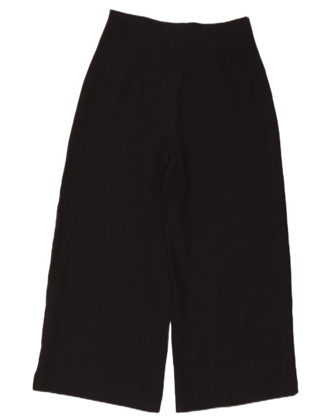 Zara Womens Wide Leg Cropped Trousers Medium W30 L24 Sort Polyester