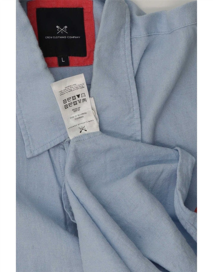 Crew Clothing Herreskjorte Stor Blå Linen