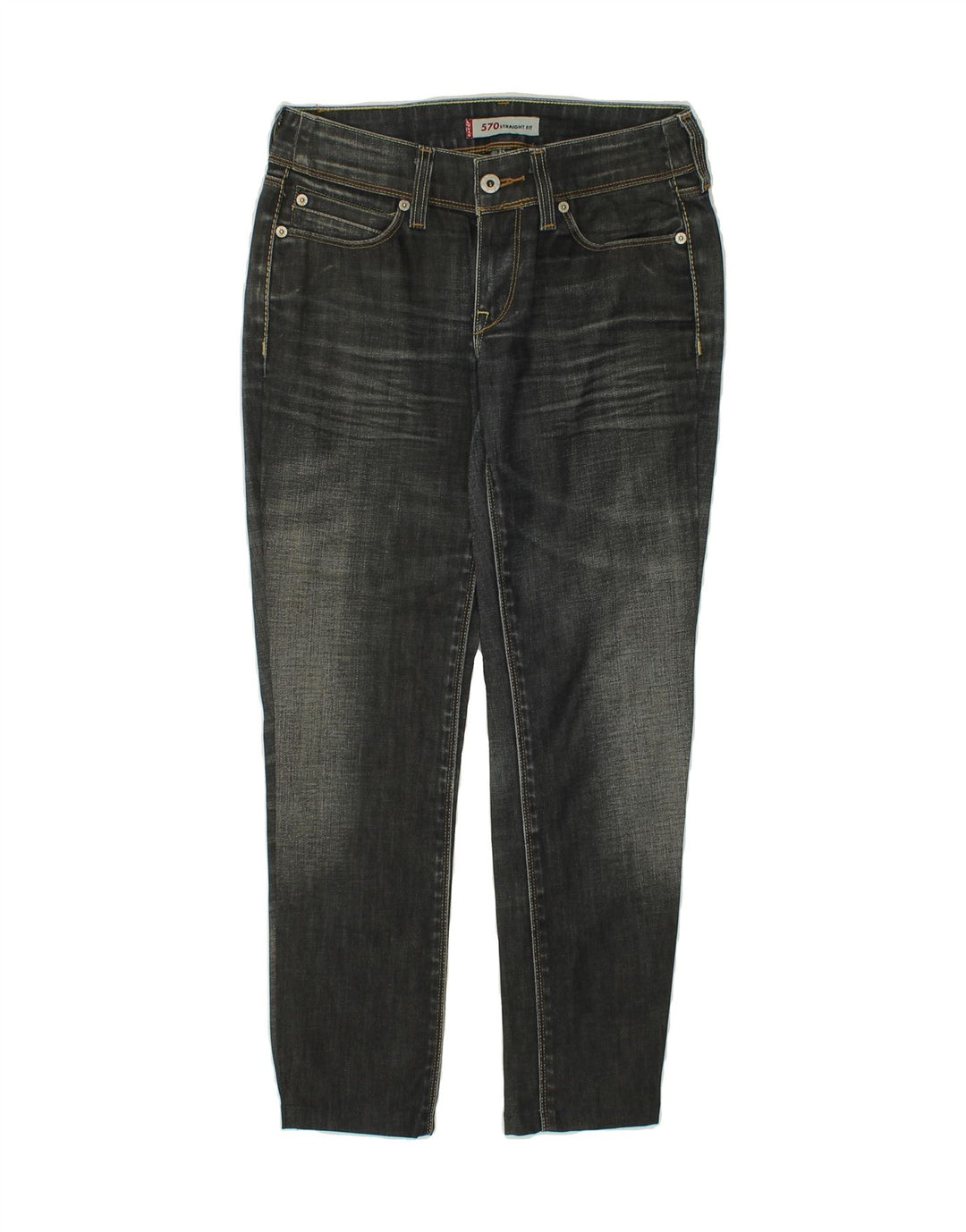 LEVI'S Womens 570 Tapered Jeans W29 L27 Grey Cotton Vintage Levi's and Second-Hand Levi's from Messina Hembry 