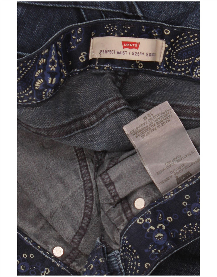 Levi's Dame 525 Bootcut Jeans US 12 Large W34 L32 Blå Bomuld
