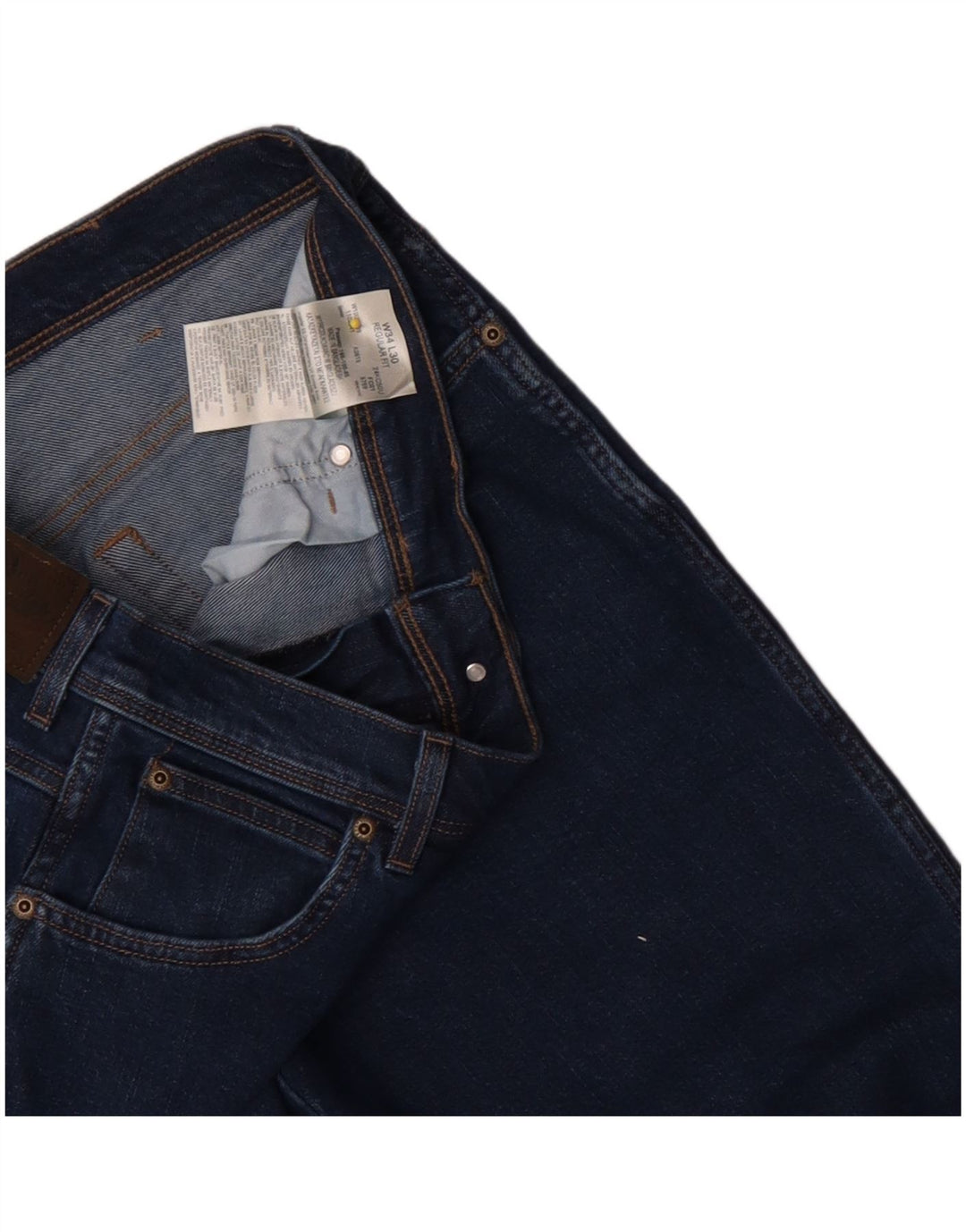 Wrangler Herre Regular Fit Straight Jeans W34 L30 Blå Bomuld