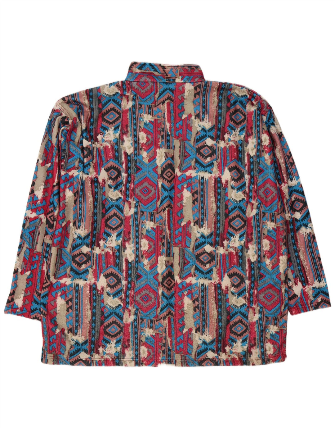 Enrico Leoni Mens Zip Neck Sweatshirt Jumper 2XL Multicoloured Geometric