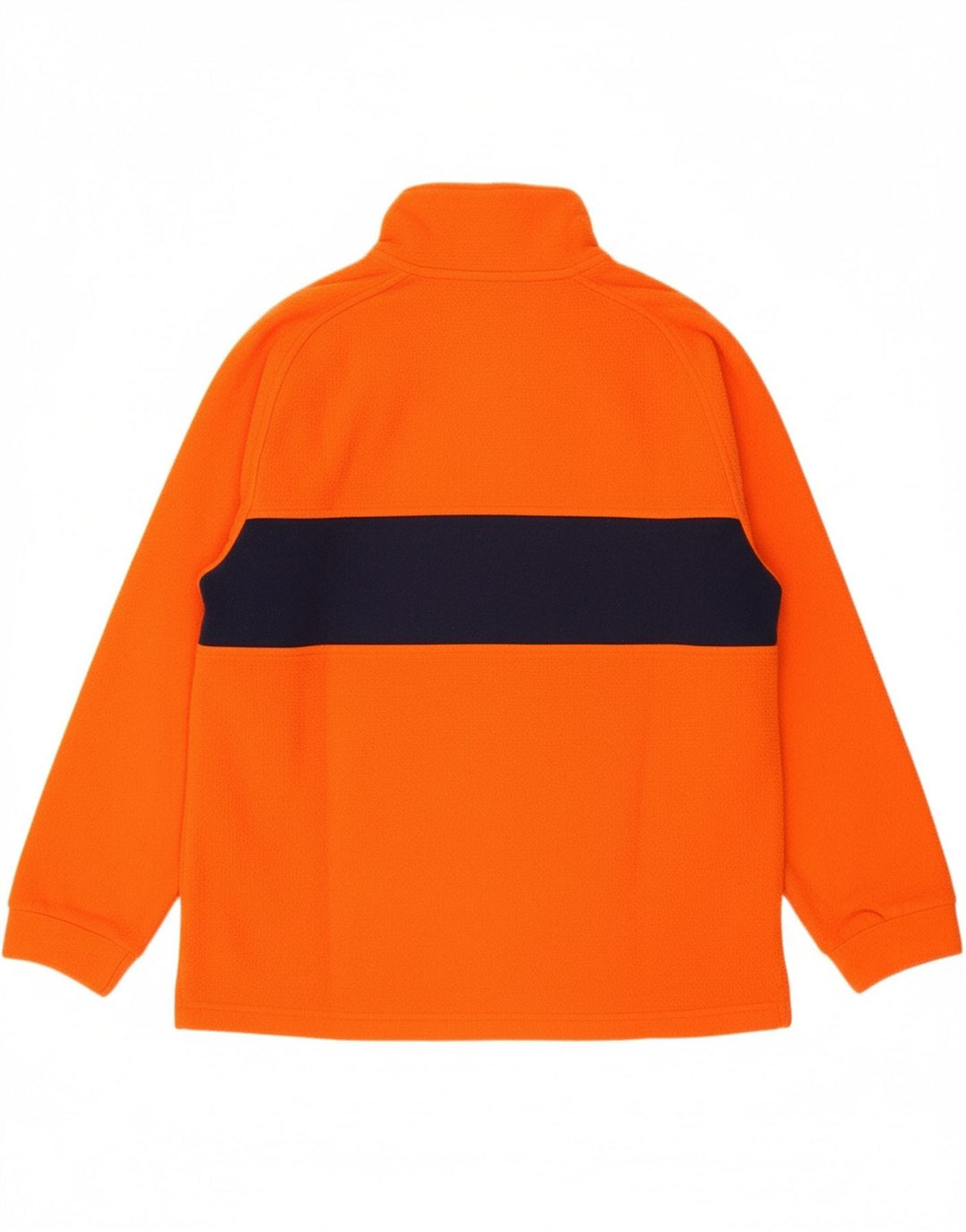 LOTTO Mens Training Zip Neck Fleece Jumper Medium Orange Colourblock Vintage Lotto and Second-Hand Lotto from Messina Hembry 