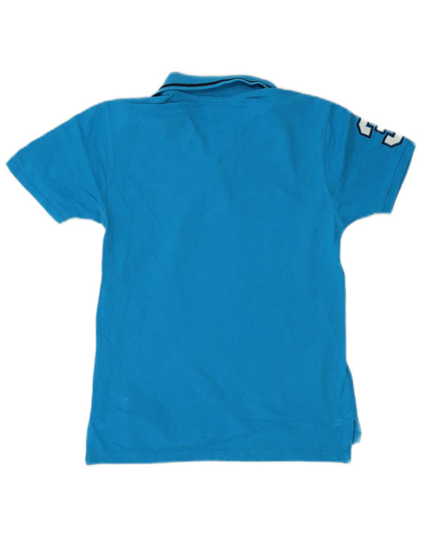 U.S. Polo Assn. Boys Graphic Polo Shirt 10-11 Years Medium Blue Cotton