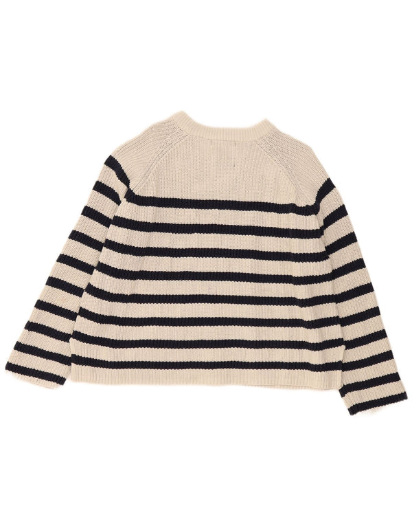 Marks & Spencer Dame Boat Neck Jumper Sweater UK 18 XL Off White Stribet