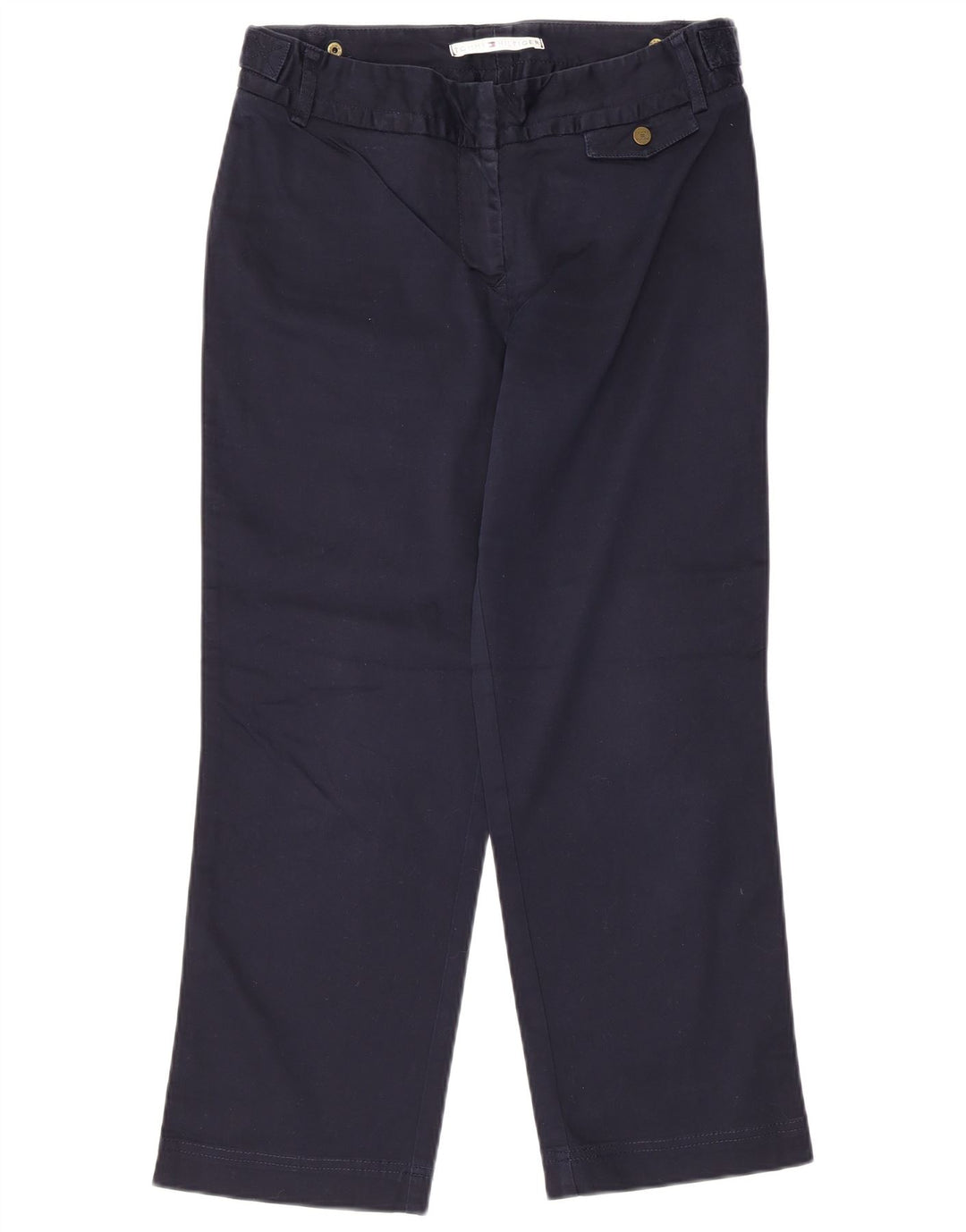 Tommy Hilfiger Womens Cropped Trousers US 10 Large W32 L25 Navy Blue