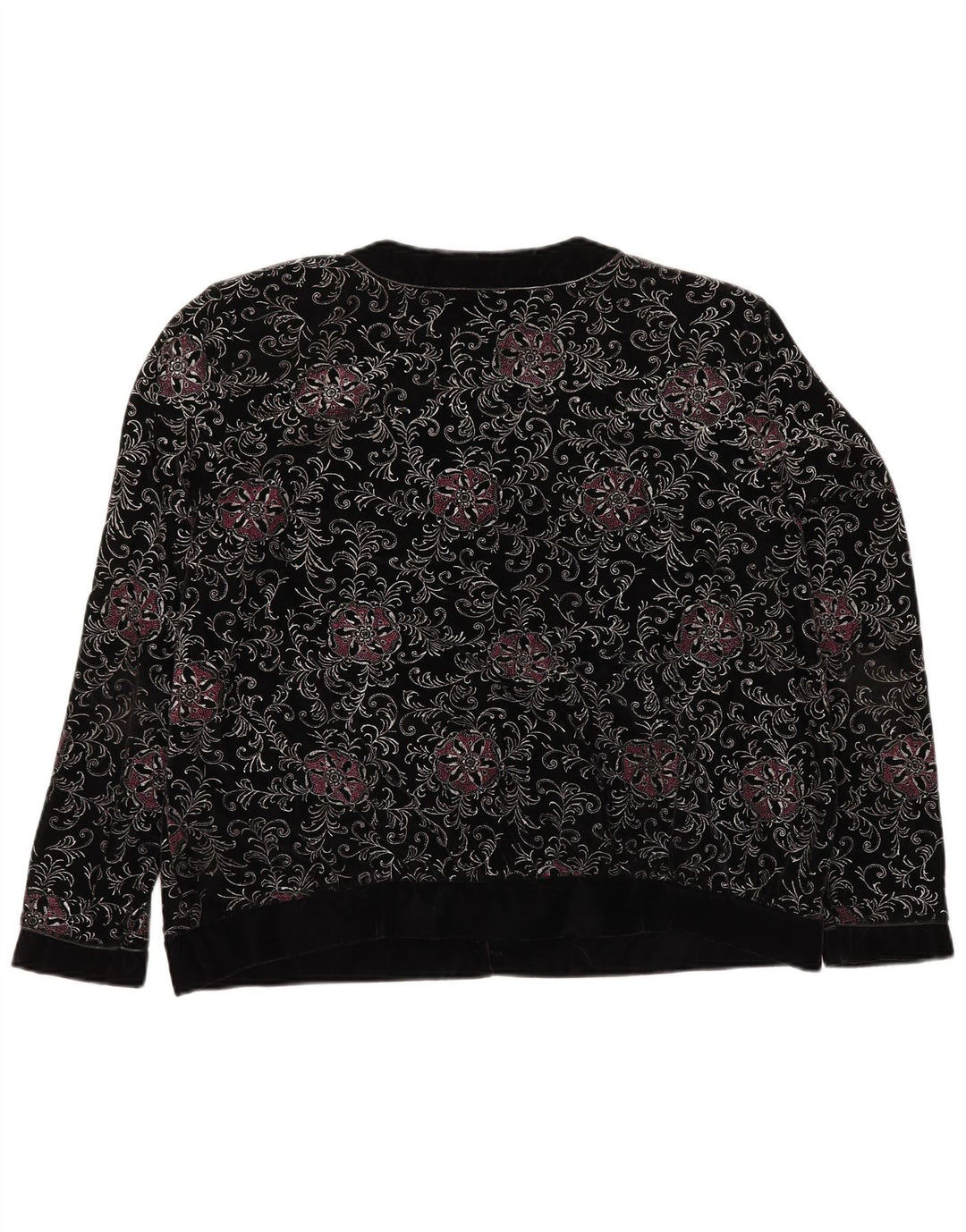 YESSICA Dame Oversized 6 Button Blazer Jacket EU 46 XL Black Floral