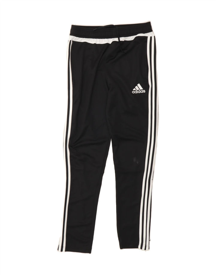 ADIDAS Boys Tracksuit Trousers 13-14 Years Black Polyester Vintage Adidas and Second-Hand Adidas from Messina Hembry 