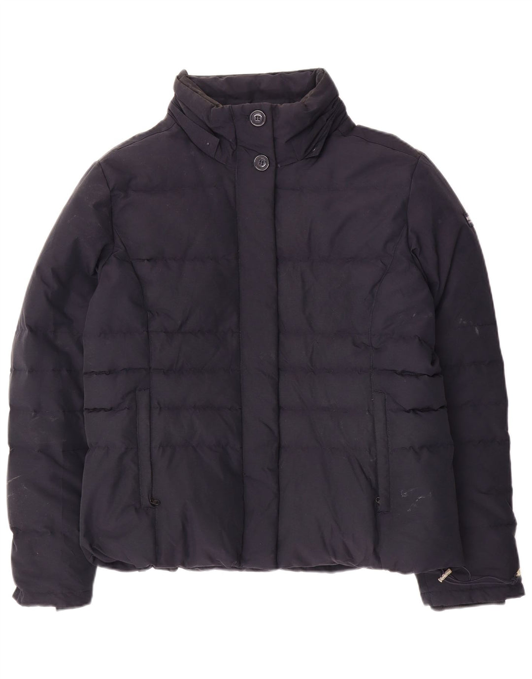 Woolrich Dame Polstret Jakke UK 20 2XL Navy Blue Bomuld