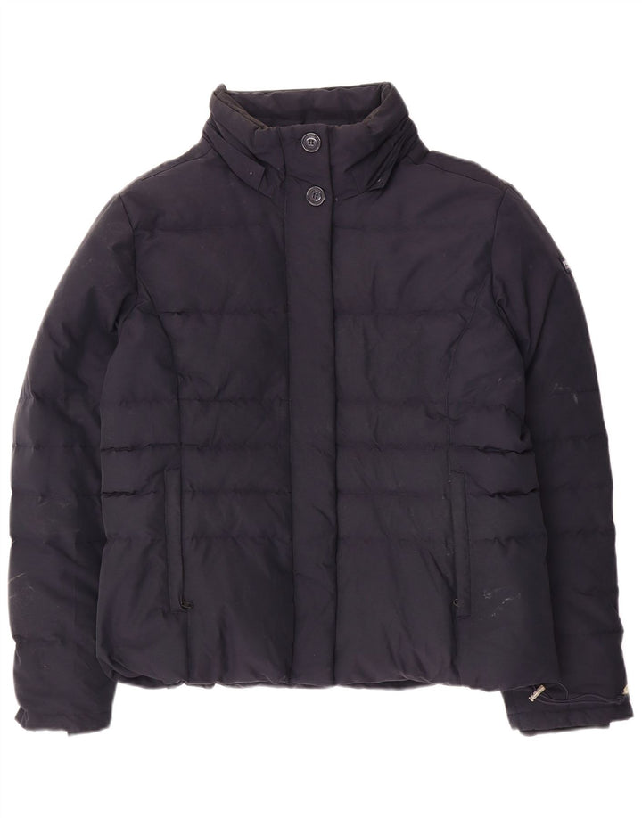 Woolrich Dame Polstret Jakke UK 20 2XL Navy Blue Bomuld