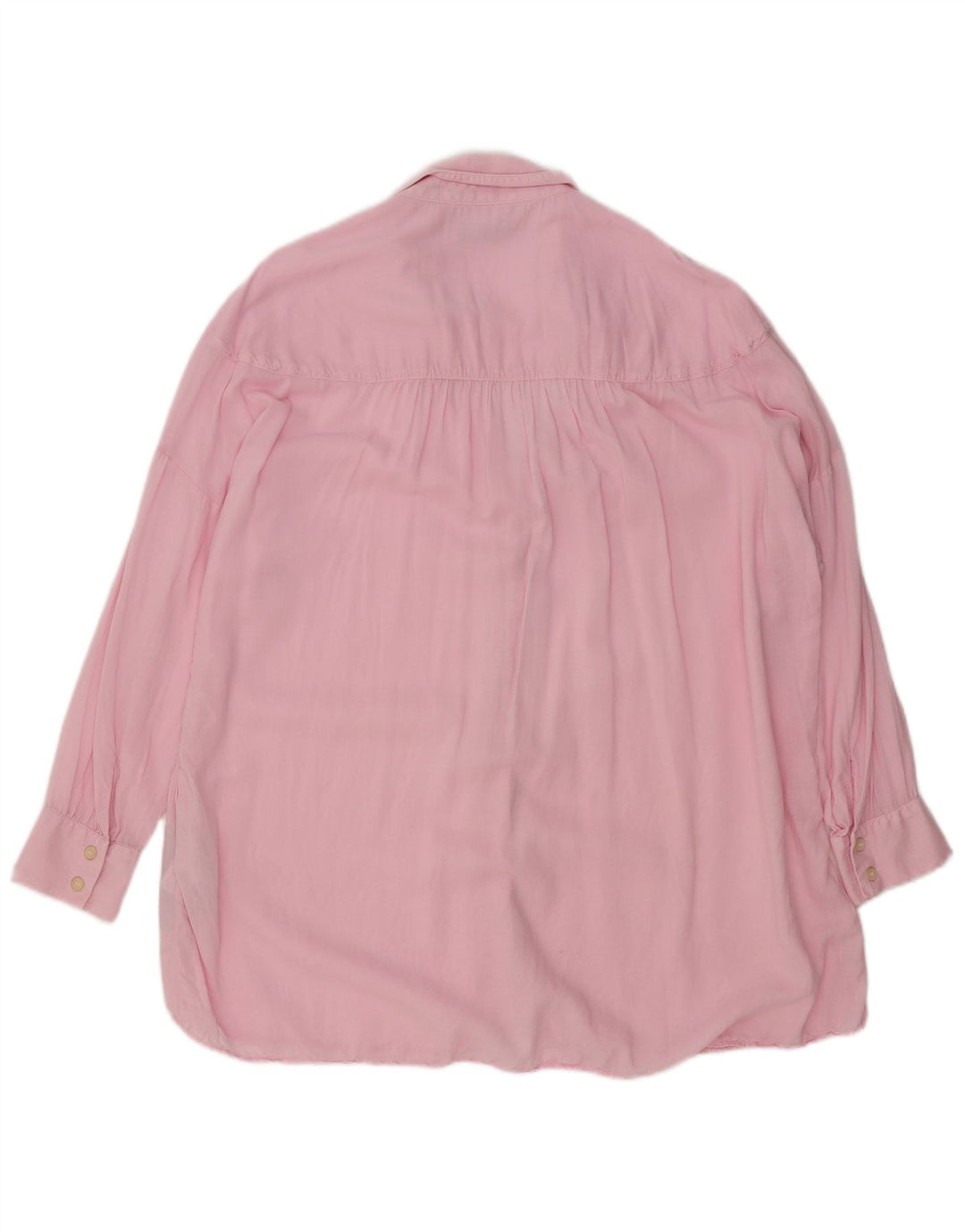 Zara Oversized skjorte til kvinder UK 6 XS Pink Lyocell