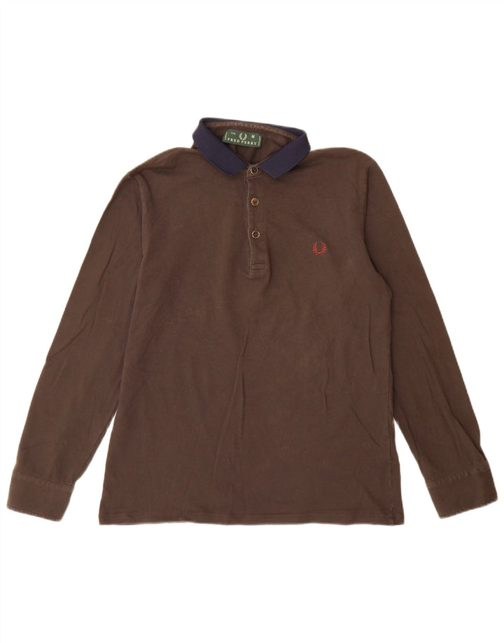 Fred Perry Langærmet Rugby Polo Shirt Medium Brun Bomuld