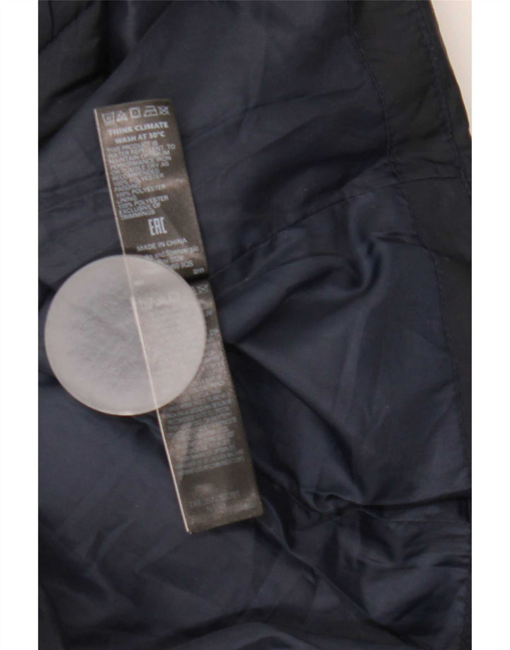 Marks & Spencer Quiltet polstret jakke til kvinder UK 10 Small Navy Blue