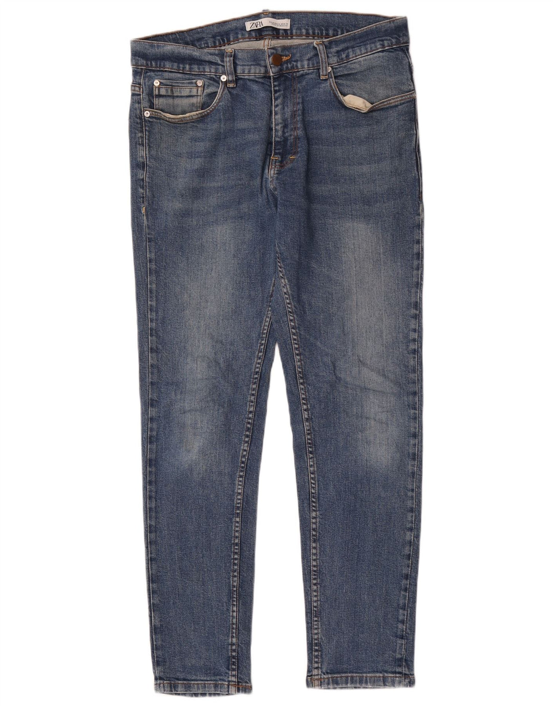 Zara Herre Slim Jeans EU 44 Large W34 L31 Blå Bomuld