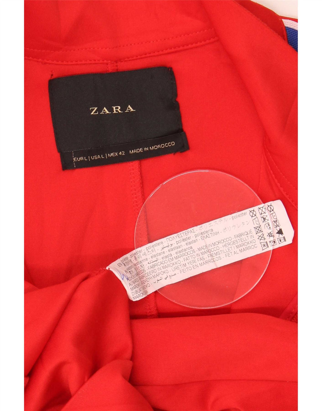 Zara Træningsdragt til mænd Topjakke Stor Rød Colourblock Polyester