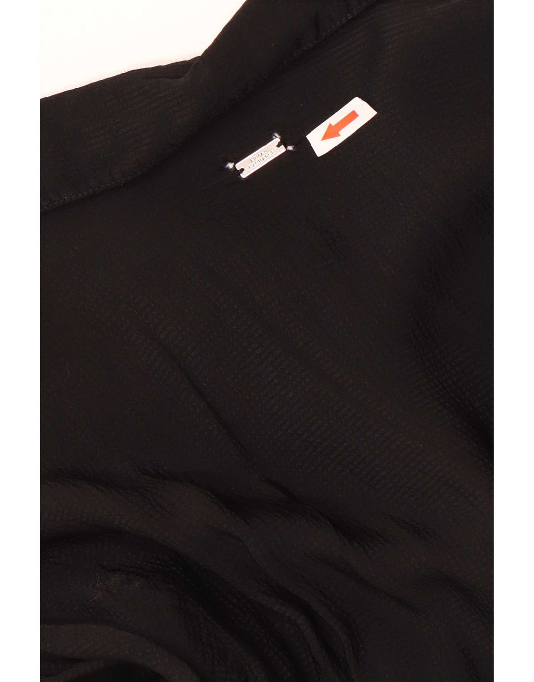 Armani Exchange Womens Shirt Bluse UK 14 Large Black Viscose