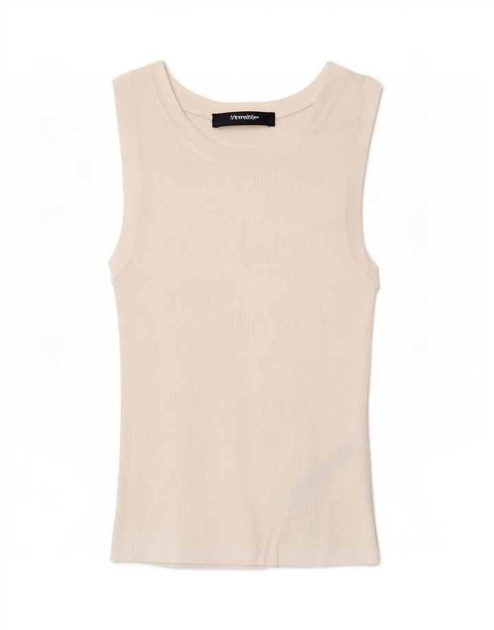 Zara Damevest Top UK 8 Small White Viscose