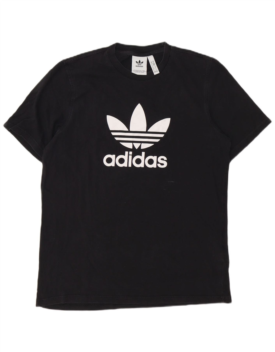 ADIDAS Grafisk T-shirt til mænd, medium sort bomuld