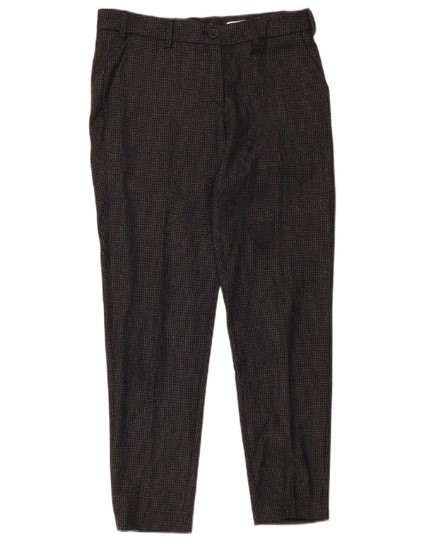 Brax Dame Soft Fit Suit Bukser UK 10 Small W30 L29 Grå Houndstooth