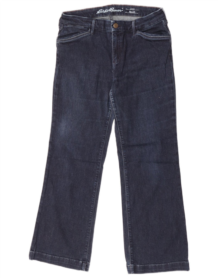Eddie Bauer Dame Curvy Bootcut Jeans W32 L28 Marineblå Bomuld