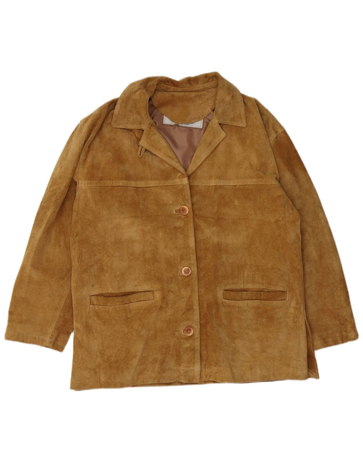 Davin Dame Oversized Ruskindsjakke IT 44 Medium Brun Læder