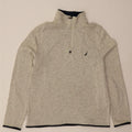 NAUTICA Mens Zip Neck Sweatshirt Jumper Medium Grey Flecked Polyester Vintage Nautica and Second-Hand Nautica from Messina Hembry 