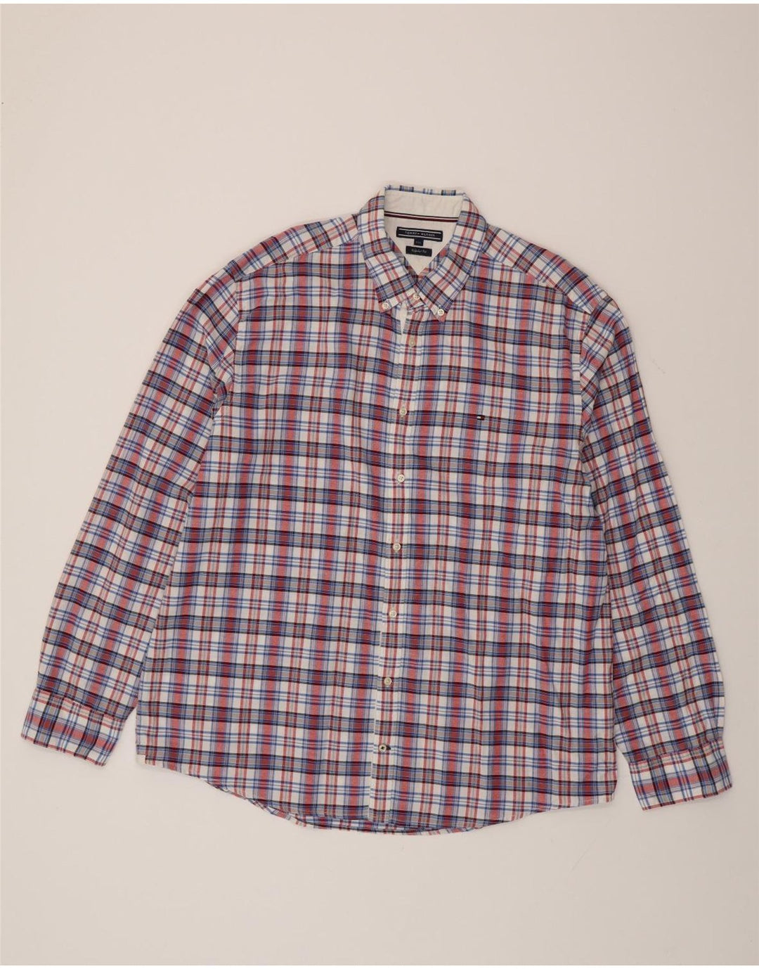 Tommy Hilfiger Herre Regular Fit skjorte 2XL flerfarvet ternet bomuld