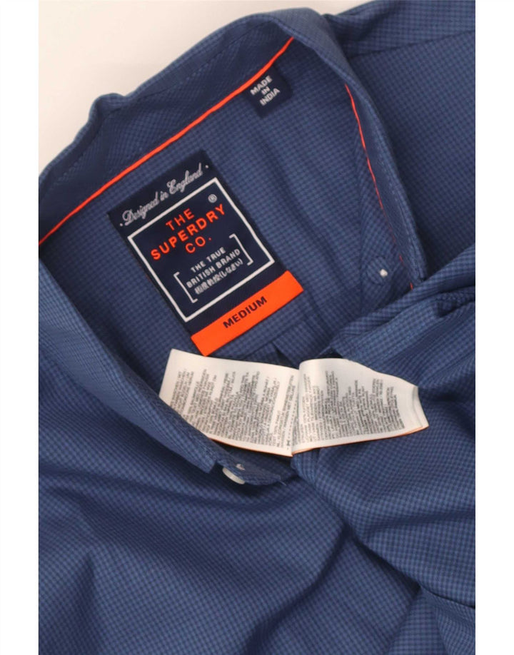 Superdry Herreskjorte Medium Navy Blue Gingham Cotton