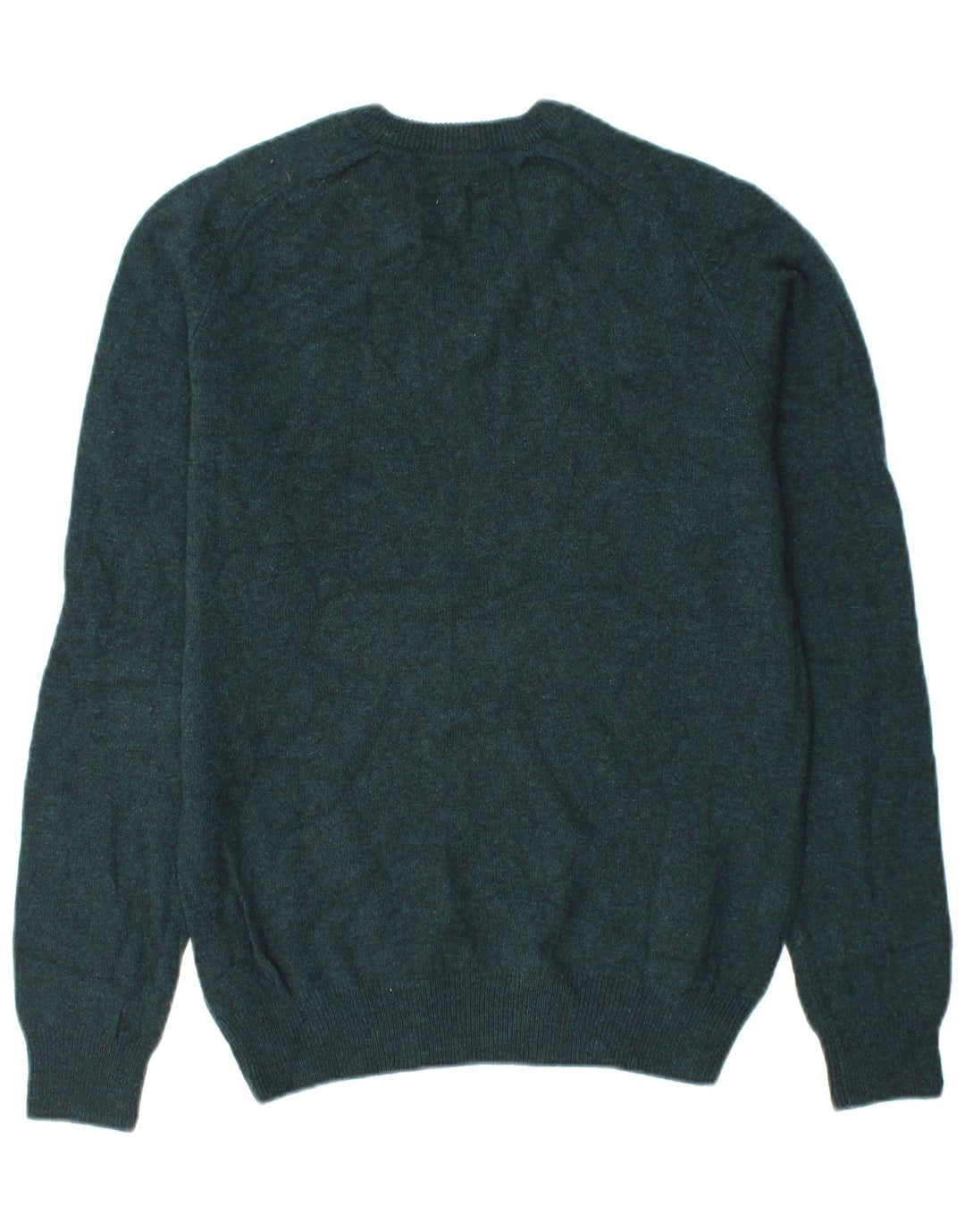 MARKS & SPENCER Herre V-hals sweater Medium Grøn lammeuld