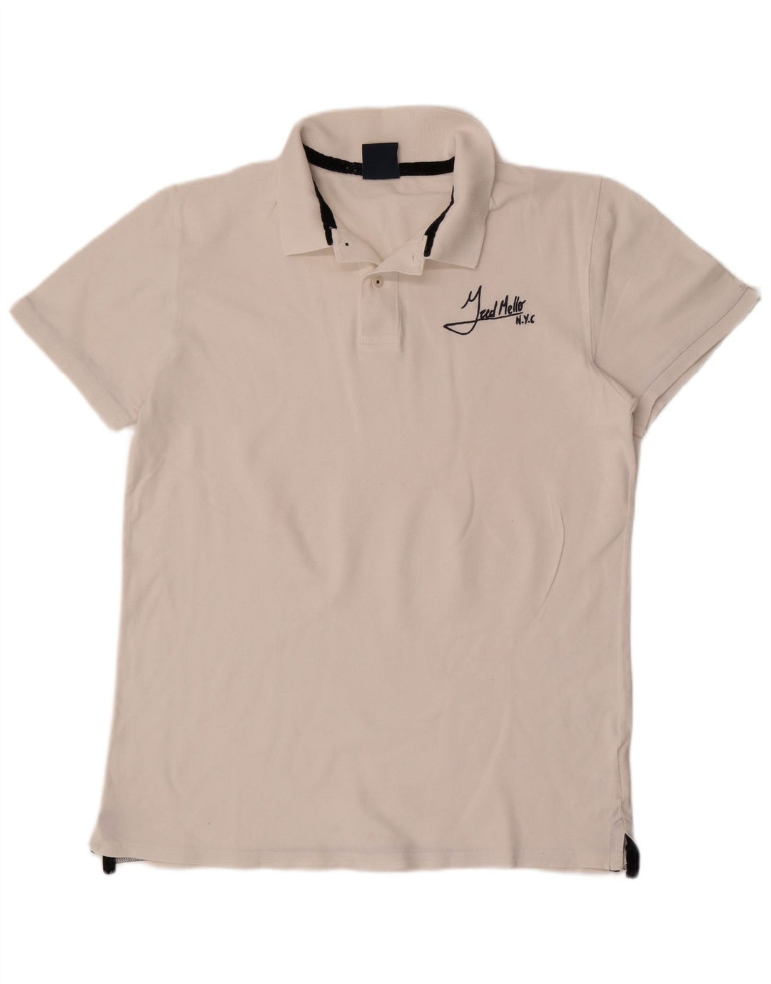Fred Mello Herre Polo Shirt 2XL Hvid Bomuld