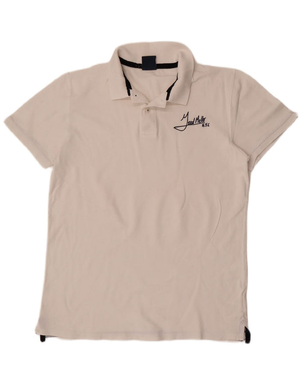 Fred Mello Herre Polo Shirt 2XL Hvid Bomuld