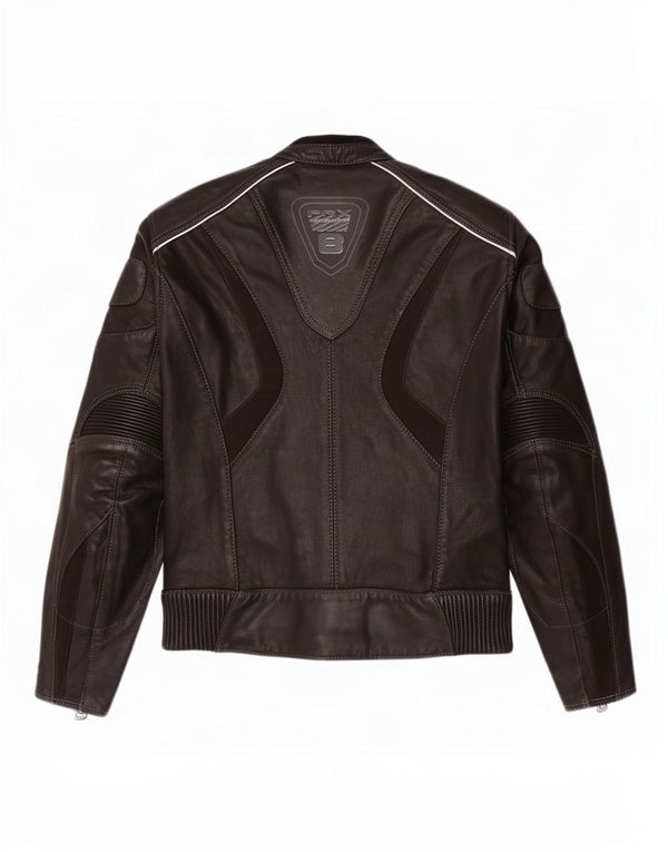 Probiker Womens Graphic Læder Racer Jacket UK 14 Large Black