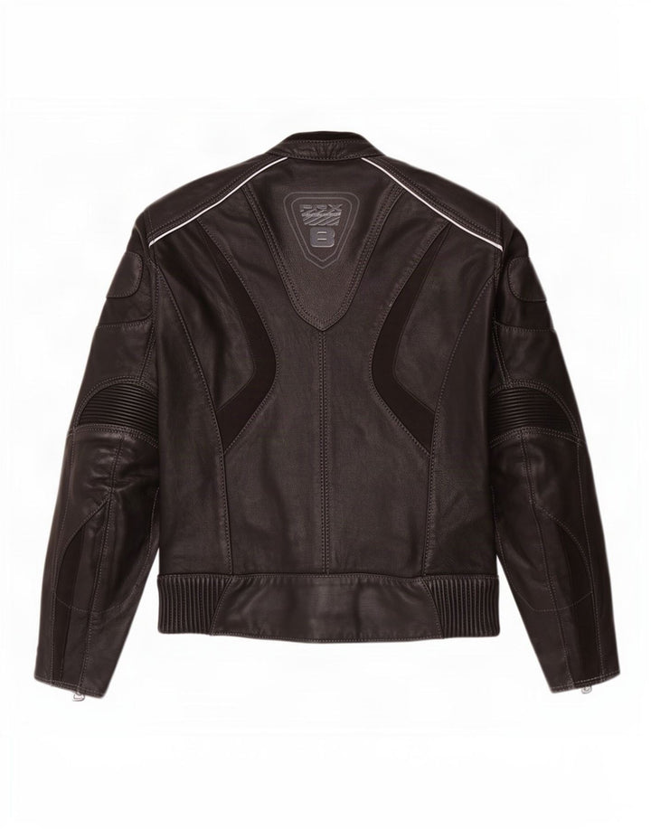Probiker Womens Graphic Læder Racer Jacket UK 14 Large Black