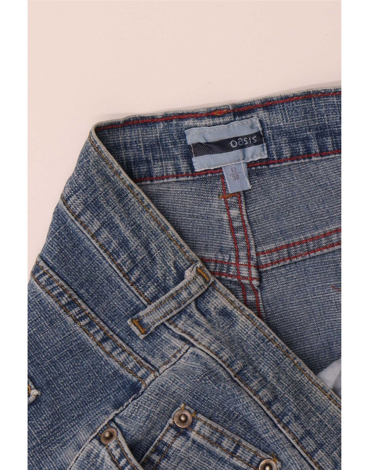 Oasis Dame Denim Nederdel UK 12 Medium W30 Blå