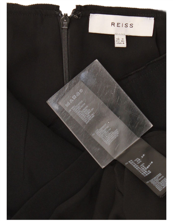 REISS asymmetrisk nederdel til kvinder UK 8 Small W28 Black Polyester