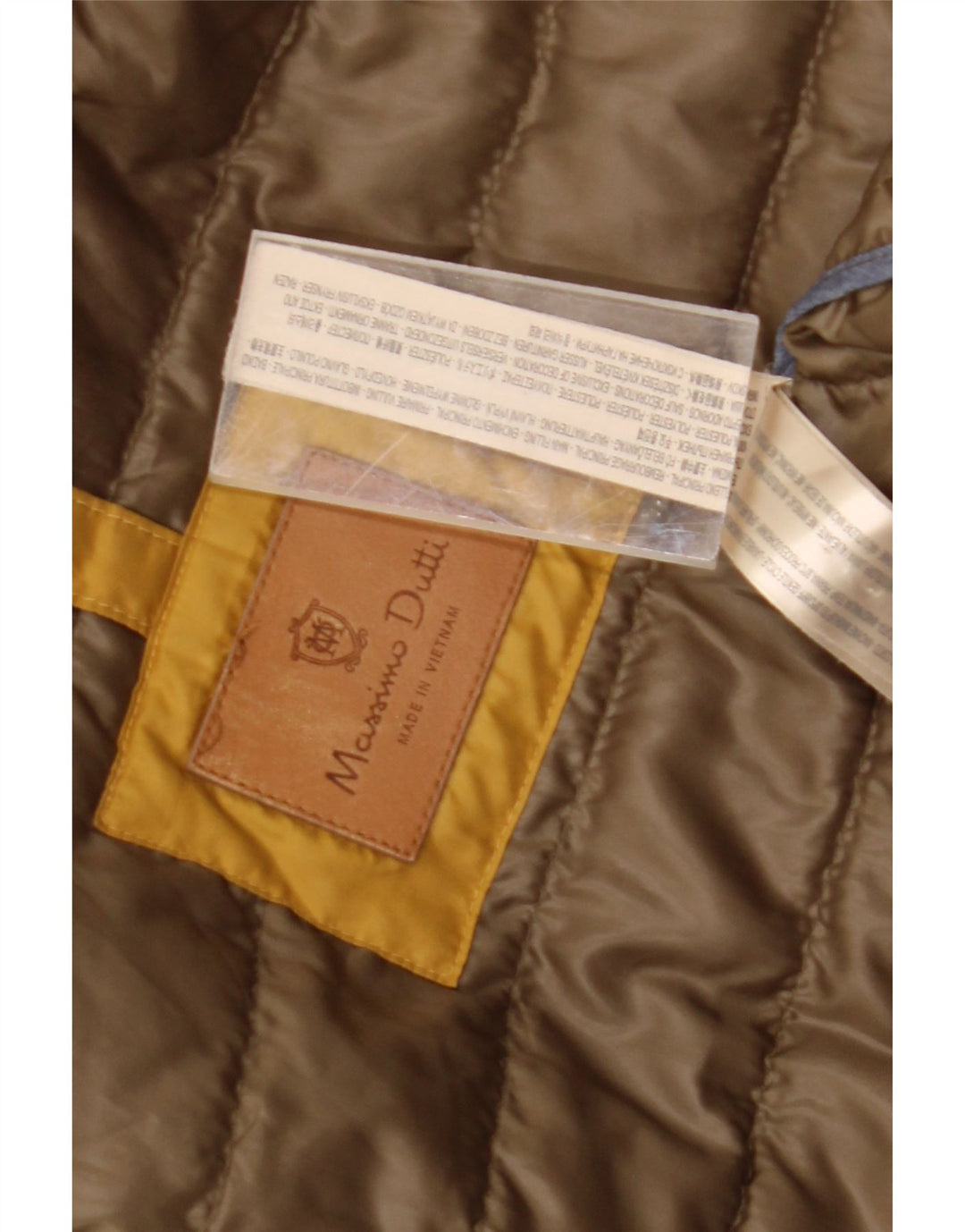 Massimo Dutti Herre Liner Polstret Gilet UK 36 Lille Gul Polyester
