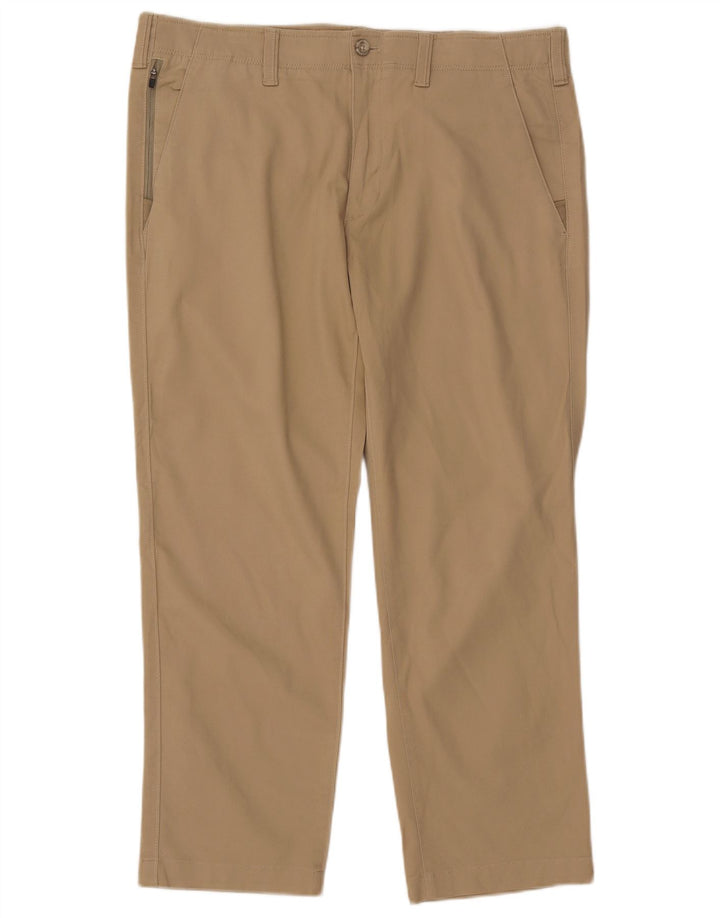 EDDIE BAUER Straight Chino Bukser til mænd W38 L30 Beige Bomuld
