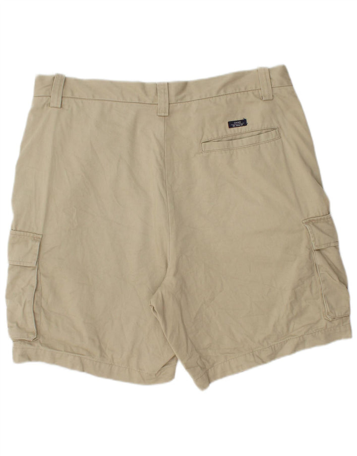 MARKS & SPENCER Herre Blue Harbor Cargo Shorts W38 XL Beige Bomuld