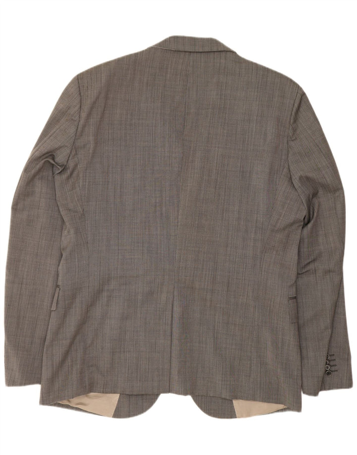 Tommy Hilfiger Herre 2-knaps blazerjakke IT 54 2XL Grå Virgin Wool