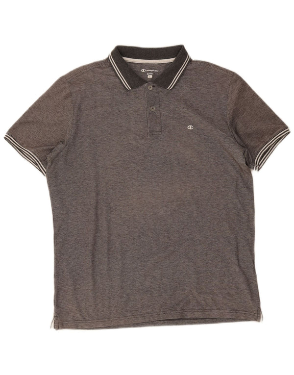 Champion Herre Easy Fit Polo Shirt Large Gråstribet