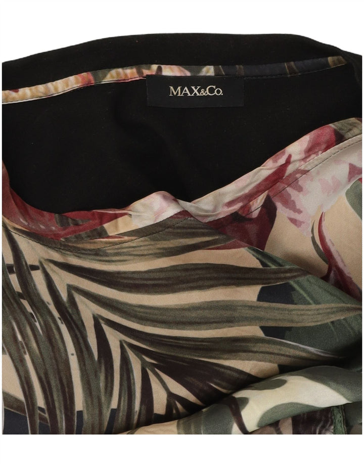 Max & Co. Grafisk T-shirt top til kvinder UK 14 Medium Multicolored Floral
