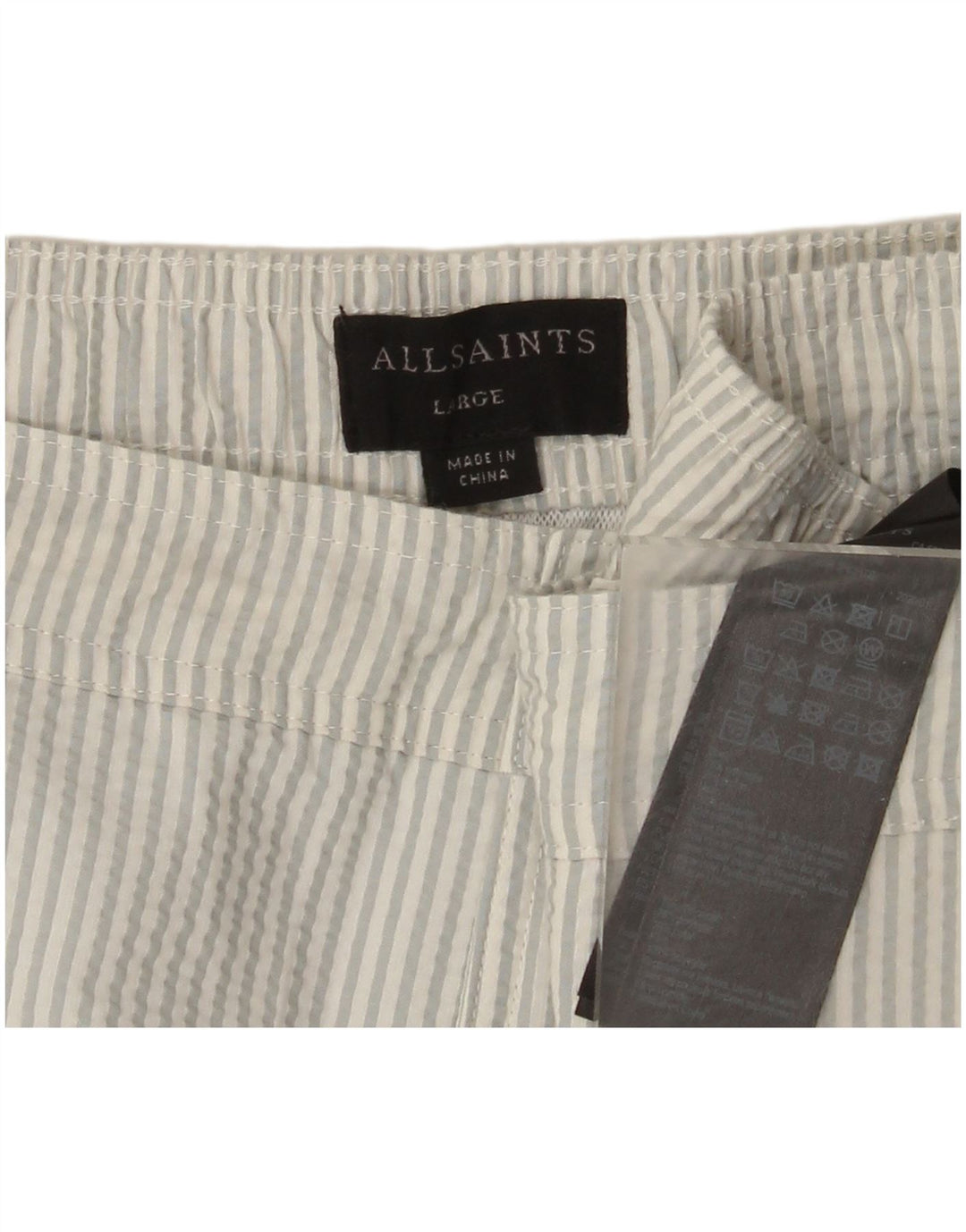All Saints Badeshorts til mænd store blå nålestribet polyester